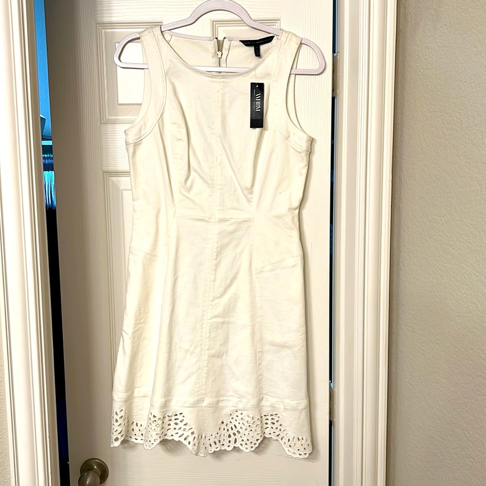 WHBM white denim dress sz. 4